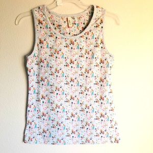 Floral Printed Tank Top. Shyla Brand. Cotton Top